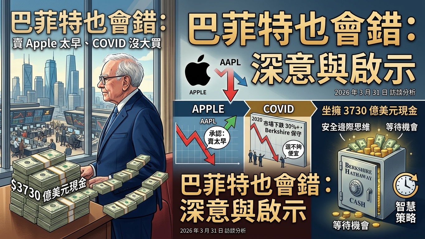 巴菲特也會錯：賣 Apple 太早、COVID 沒大買，卻坐擁 3730 億美元現金