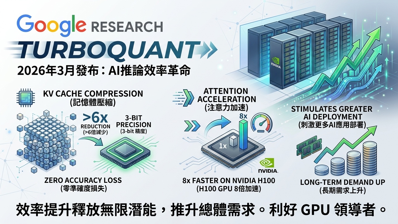 TurboQuant 不會削弱GPU需求，反而將加速 AI 基礎建設